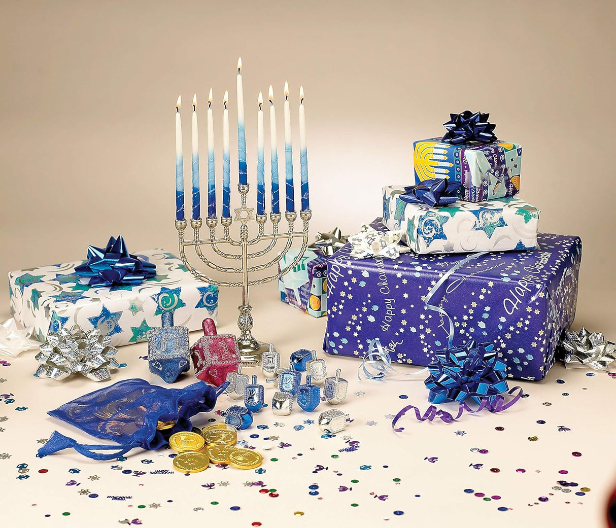 Rite -Lite Judaica Polished Silvertone Menorah