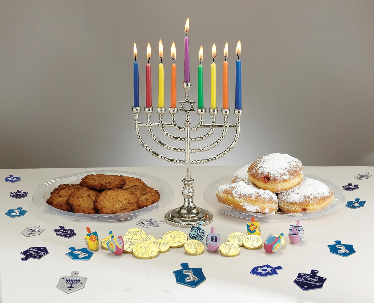 Rite -Lite Judaica Polished Silvertone Menorah