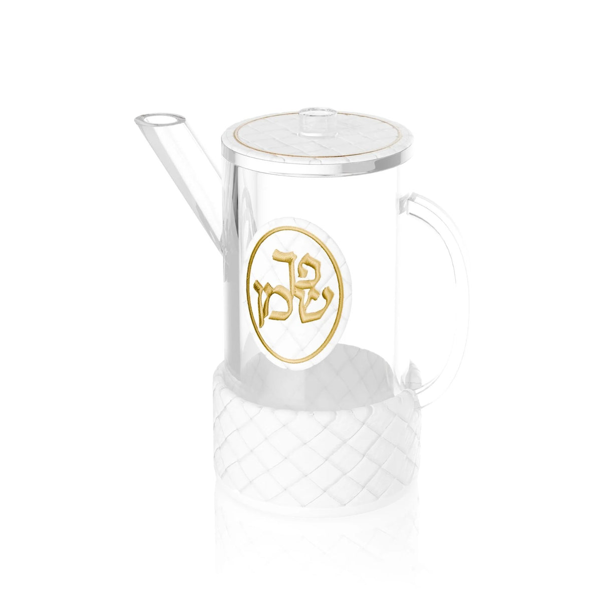 Woven Leatherite Oil Jug - GOLD