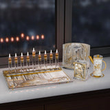 Golden Arch Chanukah Tray