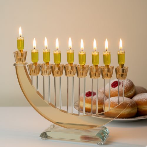 Crystal Elegant Menorah 20cm