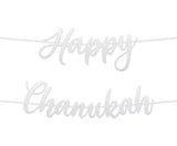 Happy Chanukah Bunting Silver