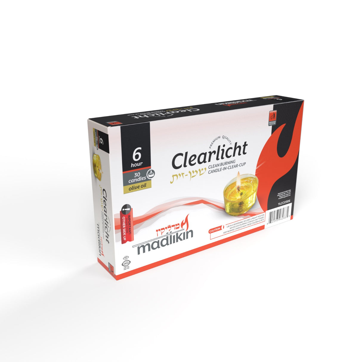 MADLIKIN TEA LIGHTS CLEAR OLIVE OIL (6 hr)