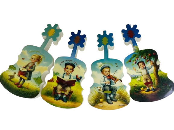 Child learning violin night light