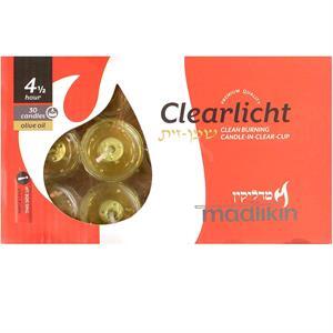 Madlikin Tea Lights Clear Olive Oil 4.5 Hour, 30 Pc