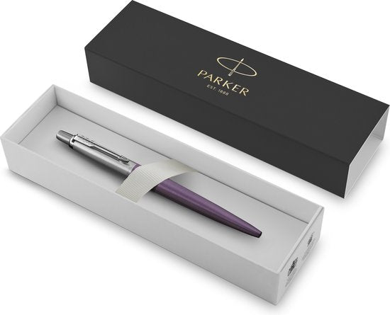 Parker Jotter Ballpoint Pen Victoria Violet Medium Point Blue Ink Gift Box