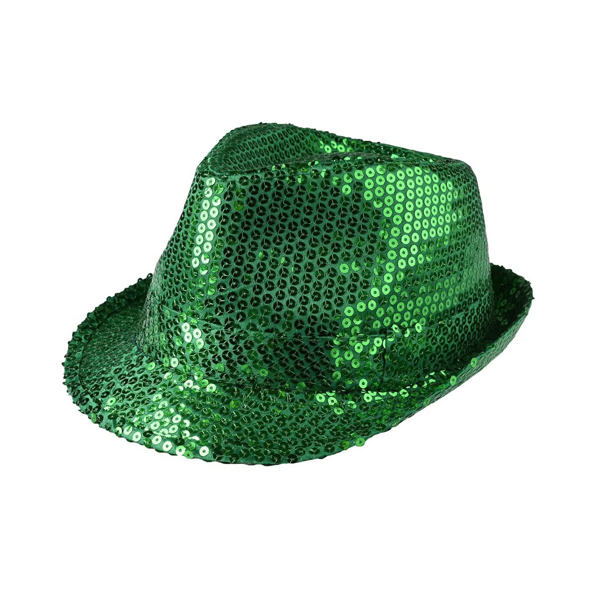 Dress Up America Sequined Fedora Hat for Adults - Green