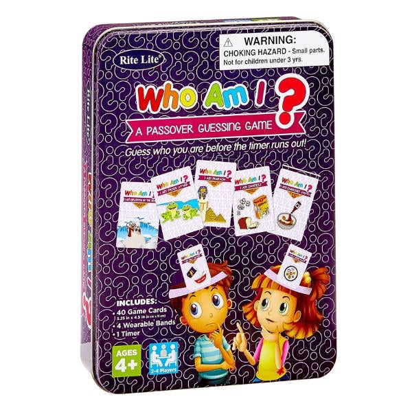 Who Am I? Passover Guessing Game in Collectible Tin Container