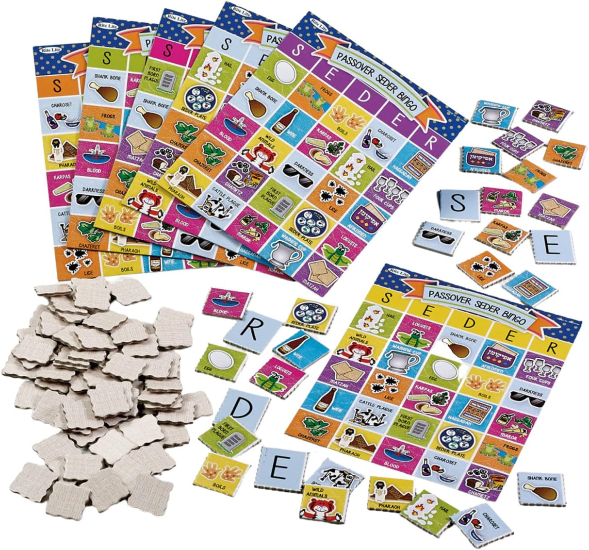 bingo PASSOVER SEDER GAME, 6 BOARDS, COLLECTIBLE TIN