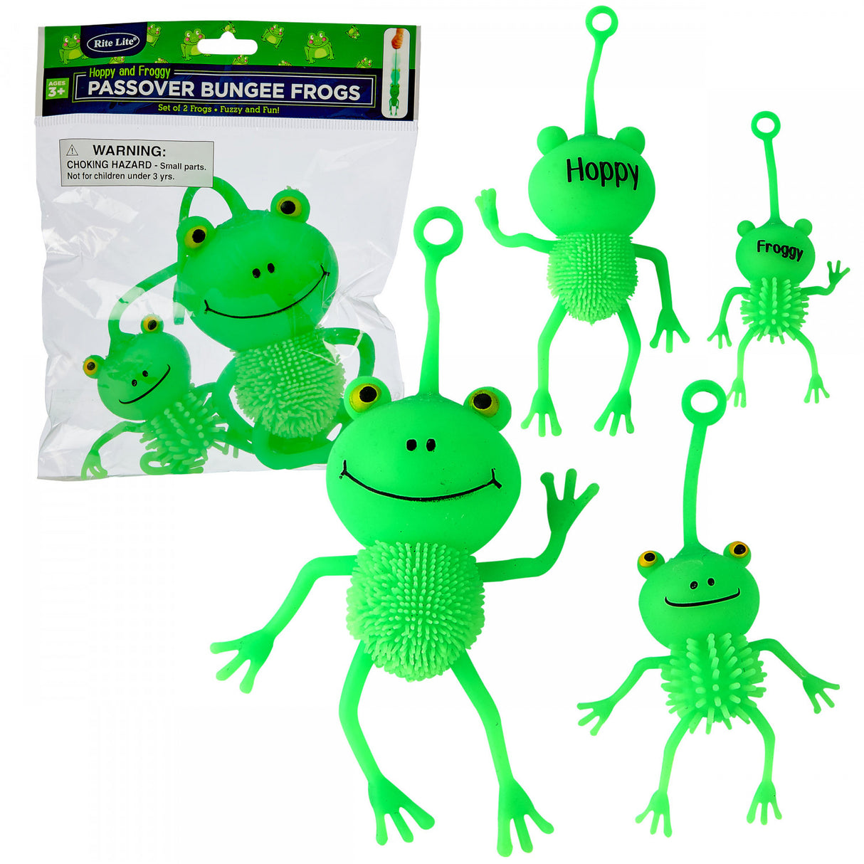 Pesach Bungee Frogs - 2 Pack