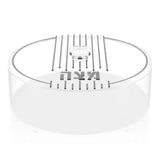 Linear Round Matzah Box - silver