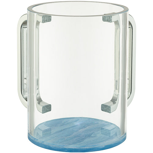 Lucite Clear Washing Cup 13 cm - SILVER Handles