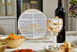 Lucite Stand 7 pcs Bencher 24*13 cm- Ashkenaz Food Blessing, Gold