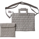 PU Leathere Fabric Talit & Tefilin Set 38*31 cm - Gray