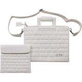 PU Leathere Fabric Talit & Tefilin Set 38*31 cm - White