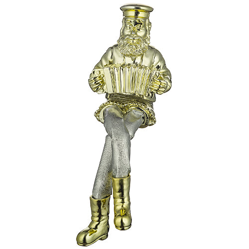 Polyresin Hassidic Figurine, Cloth Legs 14 cm- Accordion