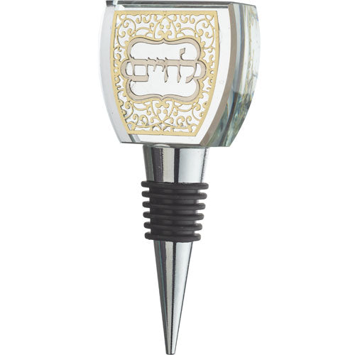 Crystal Wine Stopper 9 cm with Laser Cut Plaque