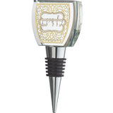 Crystal Wine Stopper 9 cm with Laser Cut Plaque