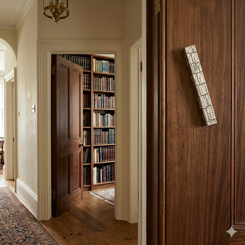 Plastic Mezuzah with Rubber Cork 15 cm with The Letter Shin