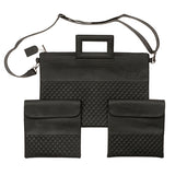 PU Leathere Fabric Talit & Tefilin Set 45*31 cm with Handles- Black