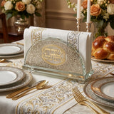 Crystal Napkin Holder with Metal Plate