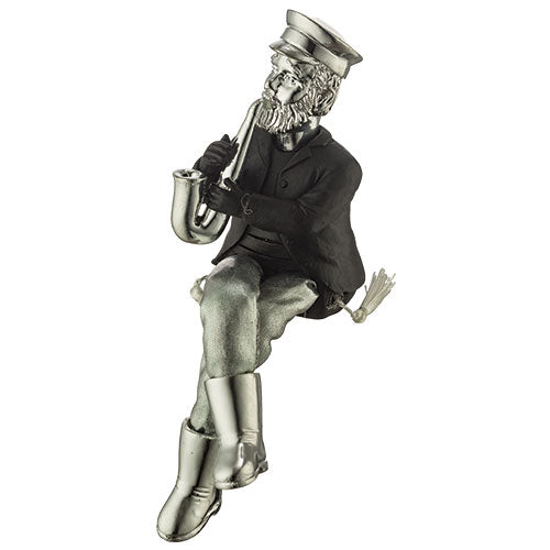 Polymer Kleizmer with Cloth Legs Playing Saxophone 19 cm