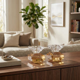Pair of Crystal Elegant Candlesticks 7