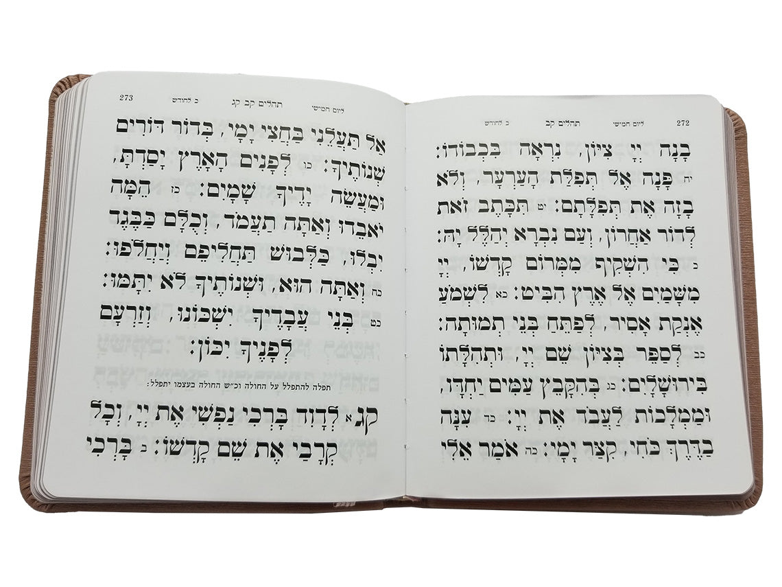 תהלים תפילות ובקשות בינוני - כפתור ופרח MAUVE FLEXY GILDED