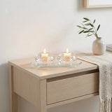 Crystal Elegant Candlesticks 4cm with Crystal Tray 24cm