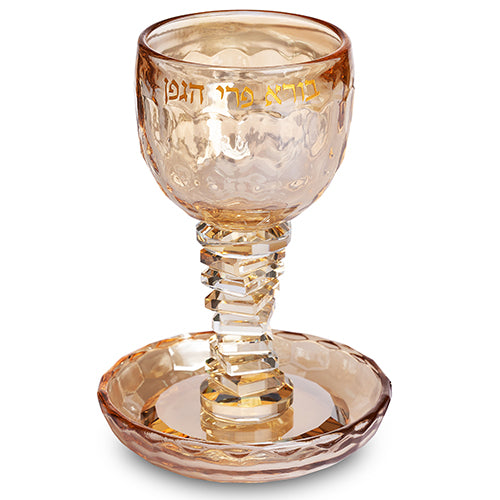 Crystal Kiddush Cup 16 cm Contain 100ml // 3.4oz