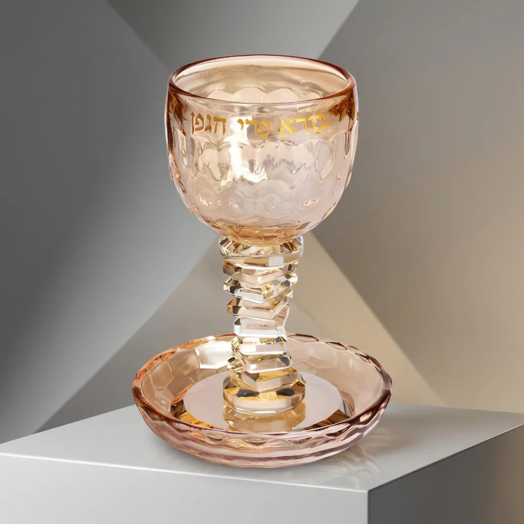 Crystal Kiddush Cup 16 cm Contain 100ml // 3.4oz
