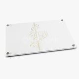 Acrylic Challa Board Tray- GOLD - Leatherette Insert ST#1378