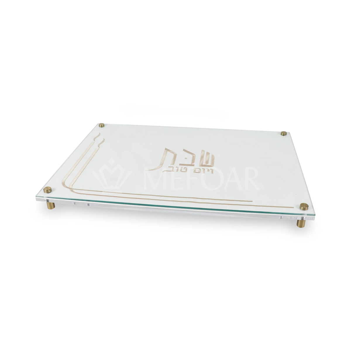 Acrylic Challa Board Tray- GOLD - Leatherette Insert ST#203