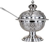 Crown Silver-Dipped Honey Dish