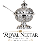 Crown Silver-Dipped Honey Dish