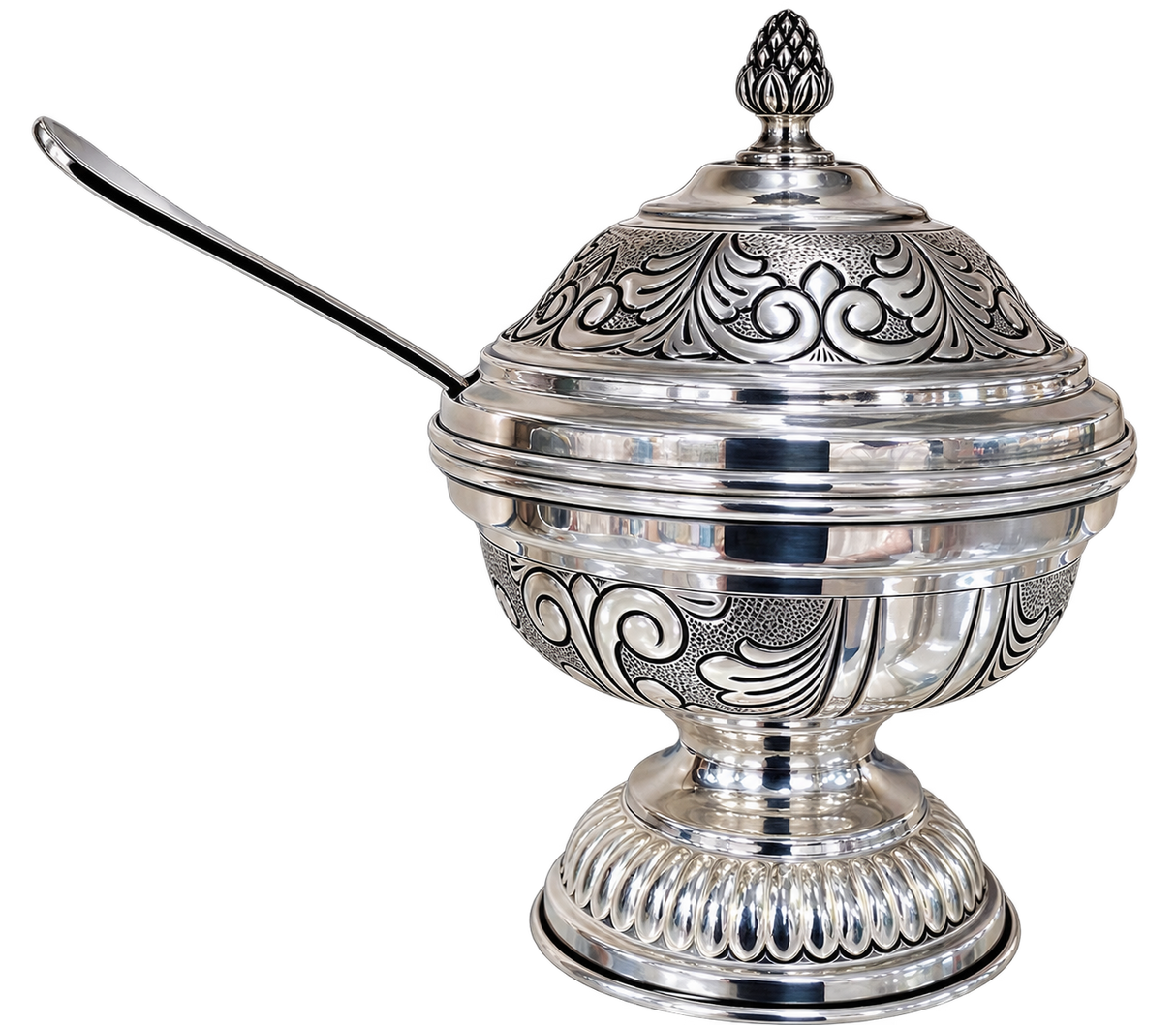 Royal Crest Silver-Dipped Honey Dish
