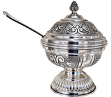 Royal Crest Silver-Dipped Honey Dish