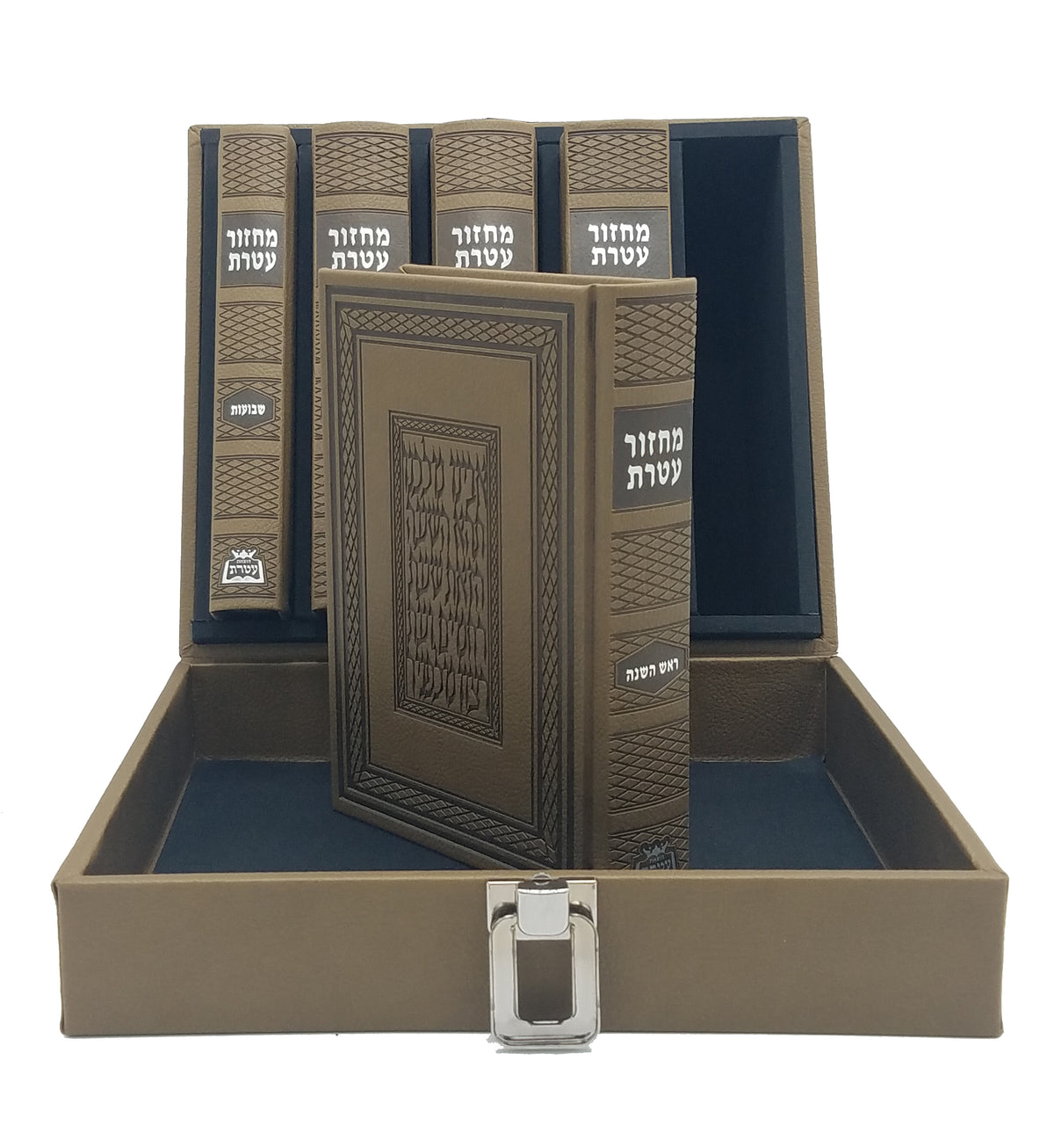 מחזור עטרת ה"כ בינוני  -  אידיש in gift box PU GREEN