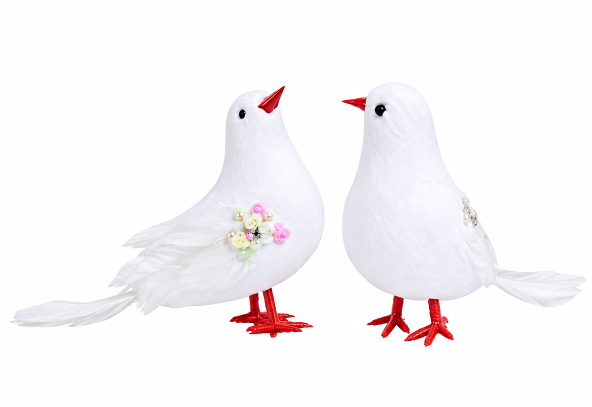 Noy Sukkah, Hanging 2 Dove, Bird,5"
