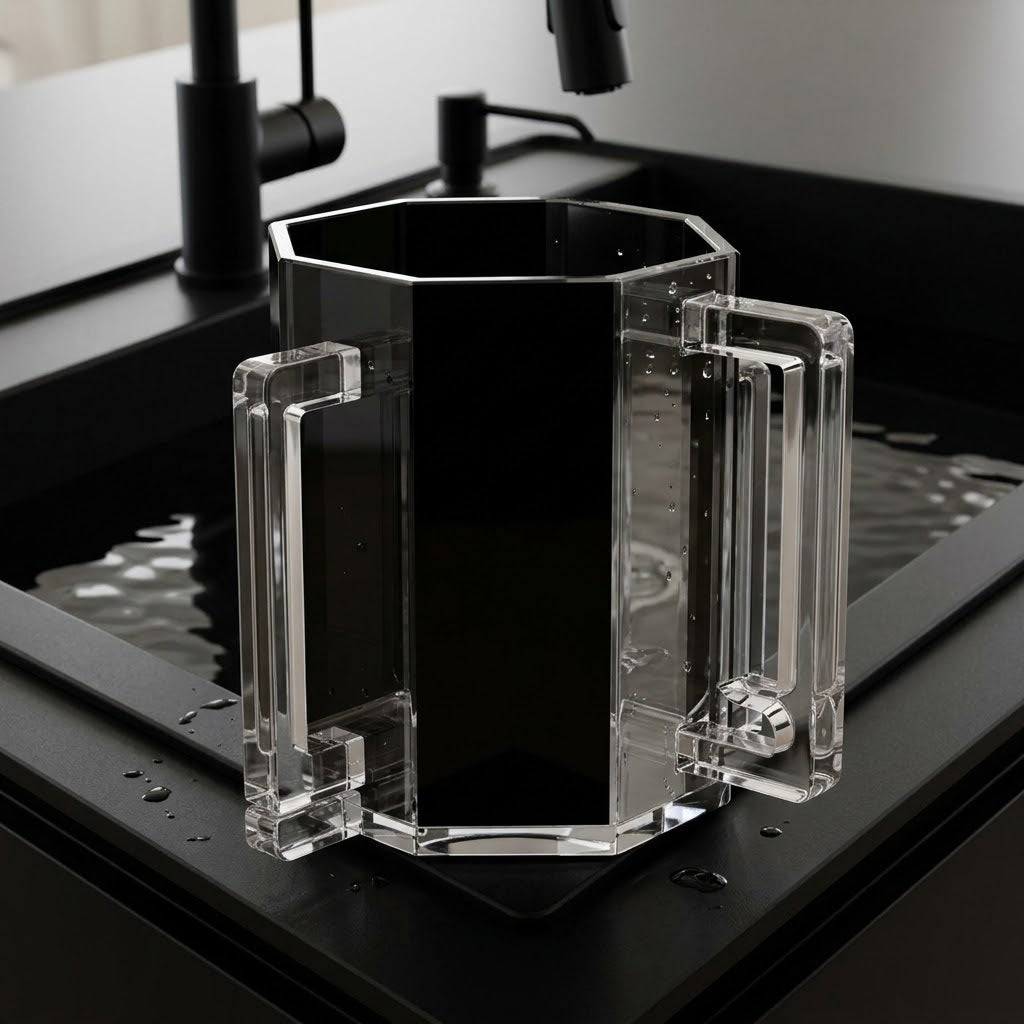 Black and Clear Acrylic Washing Cup (Netilat Yadayim)