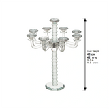Crystal 9 Branch Candlesticks 42 cm - Matte