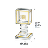 Acrylic Havdalah Candle Holder Stand 14 cm - Gold