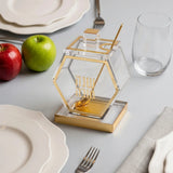 Acrilic Honey Dish, 13 cm - Gold