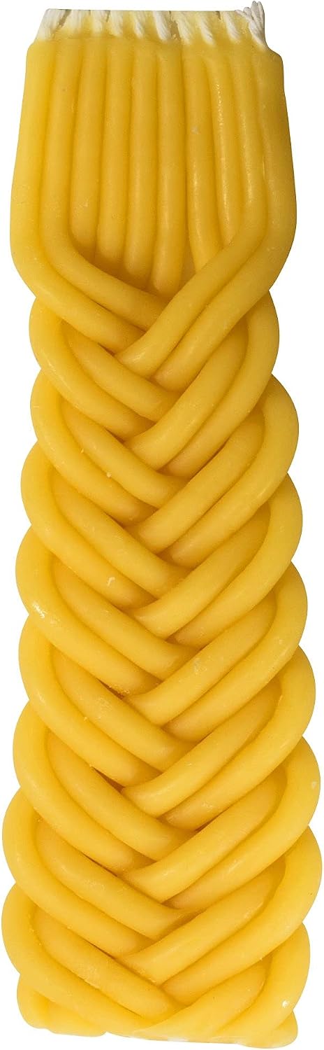Braided Beeswax Hawdala Candle – Hand Beeswax Drained with Extra Thick Elegant Tongs