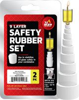 Safety Rubber Set 9 Layers for Large Menorah Cups, 2 Sets 1 Pack