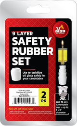 Safety Rubber Set 9 Layers for Large Menorah Cups, 2 Sets 1 Pack