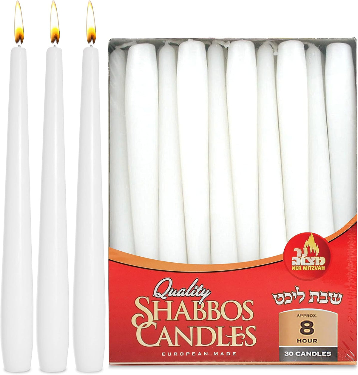 Ner Mitzve European shabbos candles 8 hour