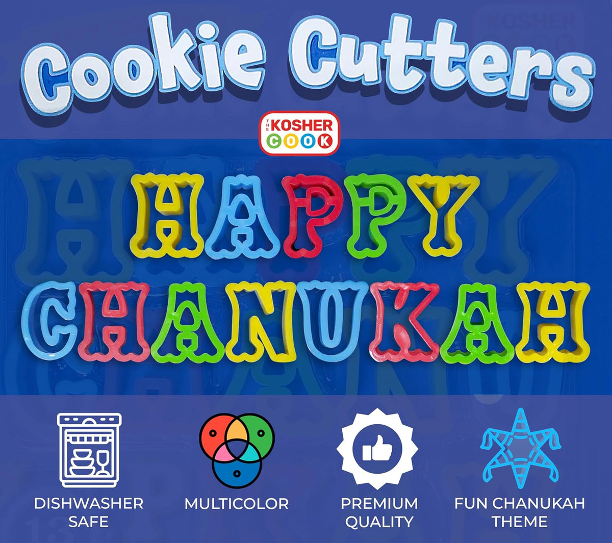 Happy Chanukah Cookie Cutter - English