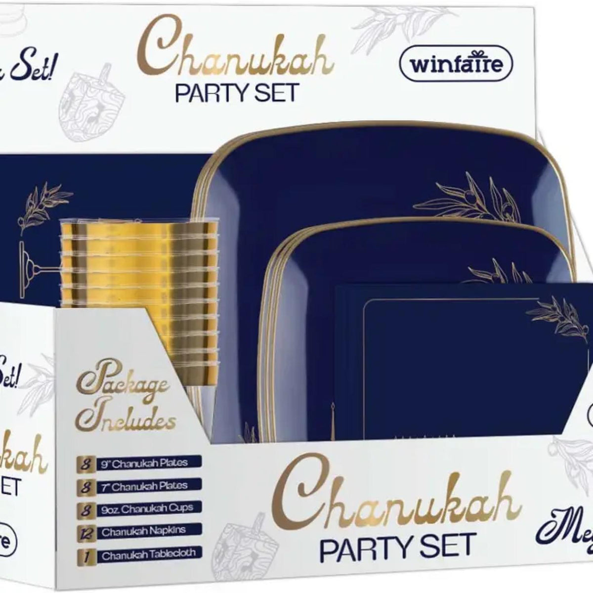 Mega Chanukah Party Set - Navy