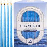 Scented Chanukah Candles Ocean Breeze Scent Blue 45 Count